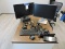Pair of Monitors and Computer Accessories