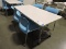 4 Matching Modern Chairs and a Break Room Table - Blue