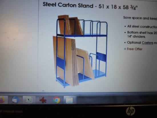 Steel 2-Level Carton Stand / New in Box / 51