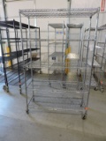 5-Shelf Stainless Steel Wire Rolling Rack / 48