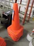 Lot of 10 Orange Traffic Cones