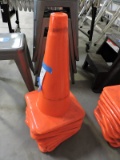 Lot of 9 Orange Traffice Cones