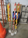3-Post Aisle Guard with Chain