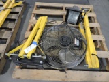FOSTORIA Loading Dock Light & Fan Set / Each on Folding Arm Mounts