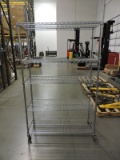 5-Shelf Stainless Steel Wire Rolling Rack / 48