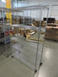 Stainless Steel 5-Shelf WireRolling Rack / 48