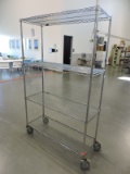 4-Shelf Stainless Steel Wire Rolling Rack / 48