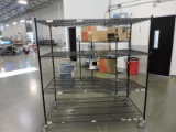 4-Shelf Wire Rolling Rack / 72