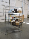 5-Shelf Stainless Steel Wire Rolling Rack / 48