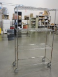 4-Shelf Stainless Steel Wire Rolling Rack / 47