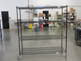 4-Shelf Wire Rolling Rack / 72