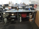 Steel Work Bench with Shelf / 96