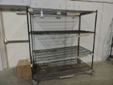 4-Shelf Wire Rolling Rack / 72