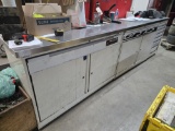 LISTA 3-Part Shop Cabinets with Stainless Steel Counter Top.