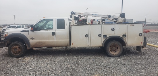 2016 Ford F550 Extra Cab Utility - Crane / 4X4 Diesel BAD MOTOR - Located: El Reno, OK