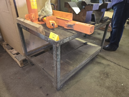 2-Level Industrial Rolling Cart / 25" X 35" X 24" Tall