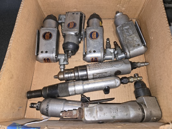 Lot of 8 Various Pneumatic Tools - see photo