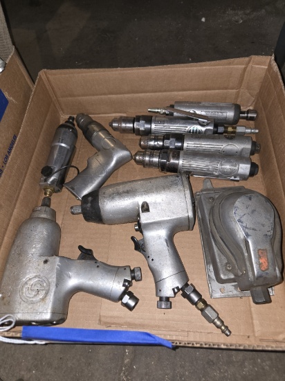 Lot of 9 Various Pneumatic Tools - see photo