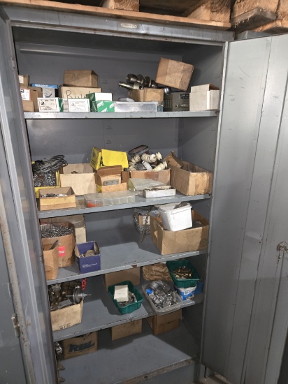 2-Door Steel Cabinet Filled with Hardware