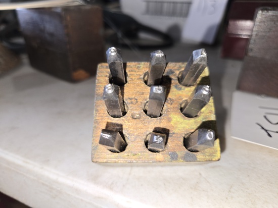 Microscopic Number Punch Set - super small, see photos
