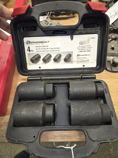 POWERBUILT 4-Piece Axle Nut Socket Set