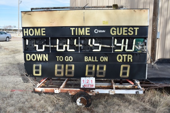 4 X 8 Utility Trailer & Score Board