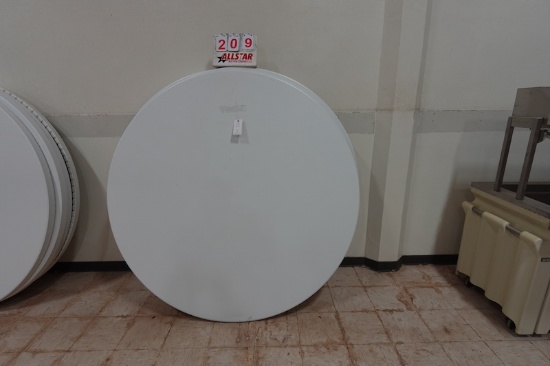 Lifetime 6ft Round Table (8) W/ HD Table Cart