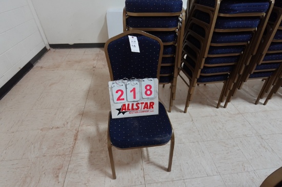 Blue Pattern Crown Back Banquet Chair (8)