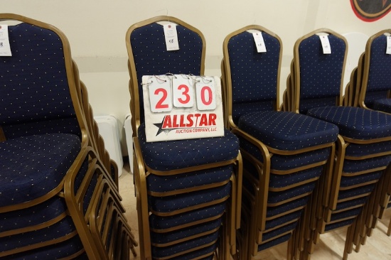 Blue Pattern Crown Back Banquet Chair (8)