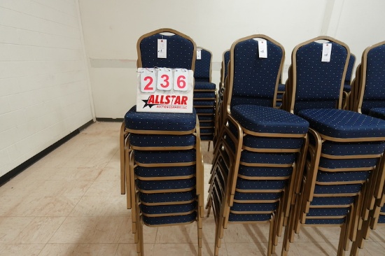 Blue Pattern Crown Back Banquet Chair (8)