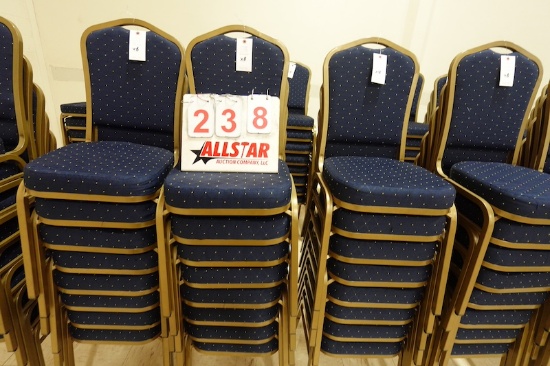 Blue Pattern Crown Back Banquet Chair (8)