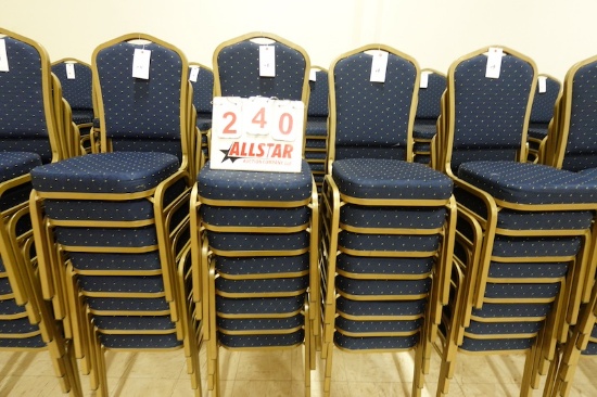 Blue Pattern Crown Back Banquet Chair (8)
