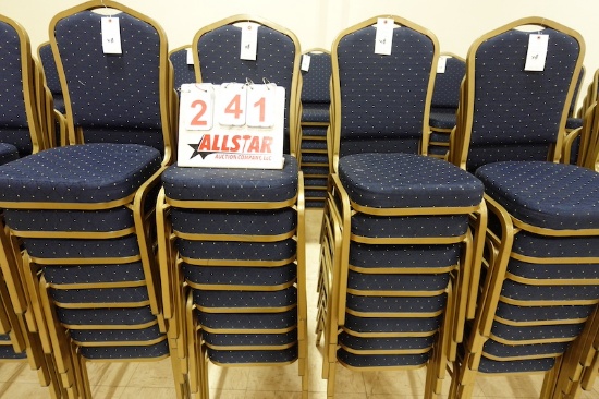 Blue Pattern Crown Back Banquet Chair (8)