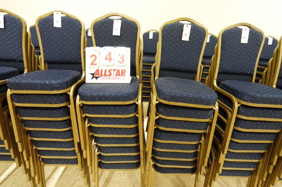 Blue Pattern Crown Back Banquet Chair (8)