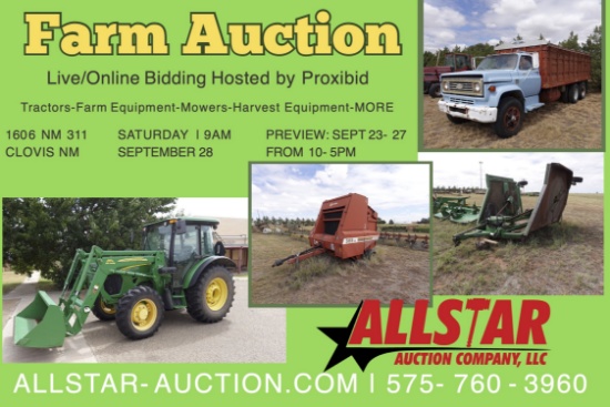 Farm Equpiment Auction- Davis & Reid Farms