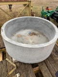 *NOT SOLD*200 Gallon 4.5FT Diameter By 1.75FT Deep Concrete Water Trough W/Drain