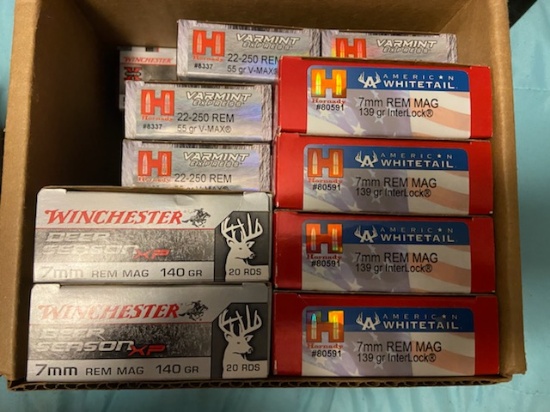 NOT SOLD HORNADY 7 MAG AMMO 139 GRAIN AMERICAN WHITETAIL