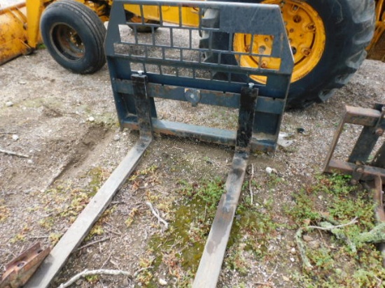 *NOT SOLD* HEAVY DUTY PALLET FORKS SKID STEER ATTACHMENT