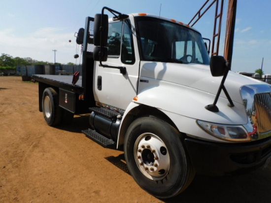 *SOLD* 2010 INTERNATIONAL FLAT BED TRUCK WITH BOOM