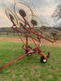 NOT SOLD 10 WHEEL HAY RAKE H&S V-10