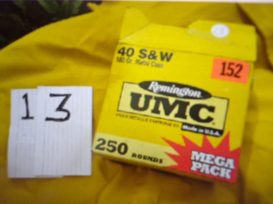 *NOT SOLD* UMC 40 S & W AMMO/ 250 ROUNDS