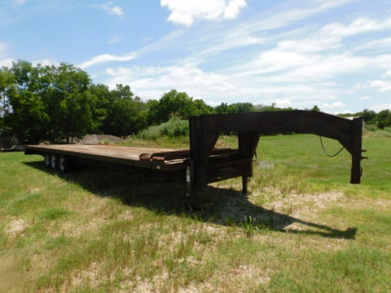 *SOLD* 35FT GOOSENECK TRIPLE AXLE WITH RAMPS NO TITLE  BOS ONLY
