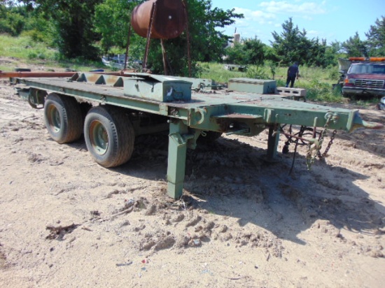 *NOT SOLD* MILITARY FLATBED TRAILER PINICLE HITCH