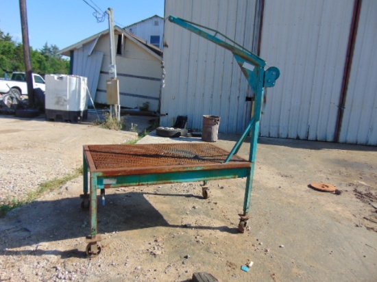 *NOT SOLD*PARTS WASHER WITH LIFT BOOM