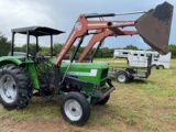 *NOT SOLD* D4507 Duitz diesel tractor with heavy duty brushhog loader Rear hydraulicks Tow hitch