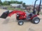 *NOT SOLD*MANHINDRA E MAX 22 DIESEL FARM TRACTOR 4 X 4 LOADER