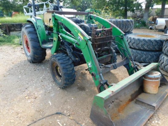 *NOT SOLD* JOHN DEERE TRACTOR WITH LOADER HOLE IN BLOCK