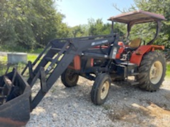 *NOT SOLD*  4320 diesel tractor with loader. Quick connect bucket and hay spear. 59 hp drives good