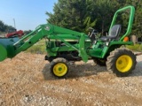 *NOT SOLD*4x4 855 johndeer diesel tractor with loader. Slips a little in reverse