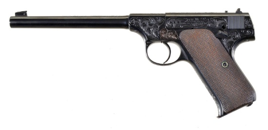 Engraved Colt Pre-Woodsman Semi-Automatic Pistol